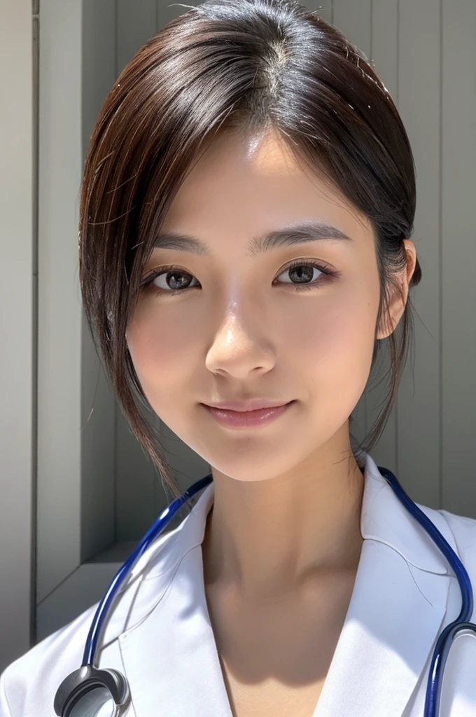 ((Highest quality)), ((masterpiece)), (detailed),Perfect Face,Japanese,Female doctor,White