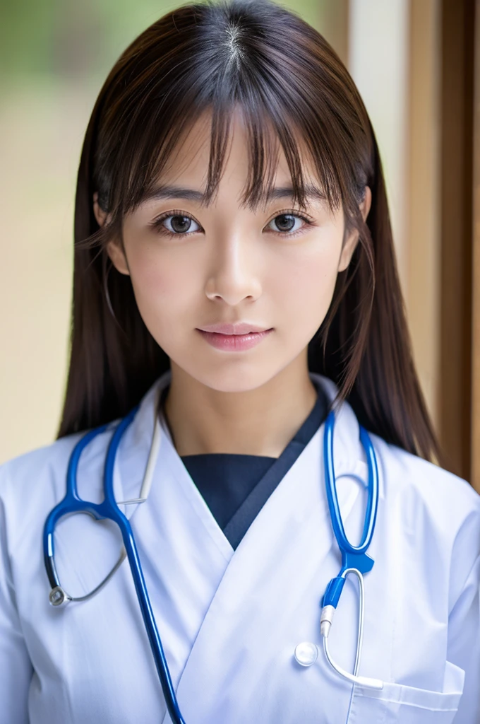 ((Highest quality)), ((masterpiece)), (detailed),Perfect Face,Japanese,Female doctor,White