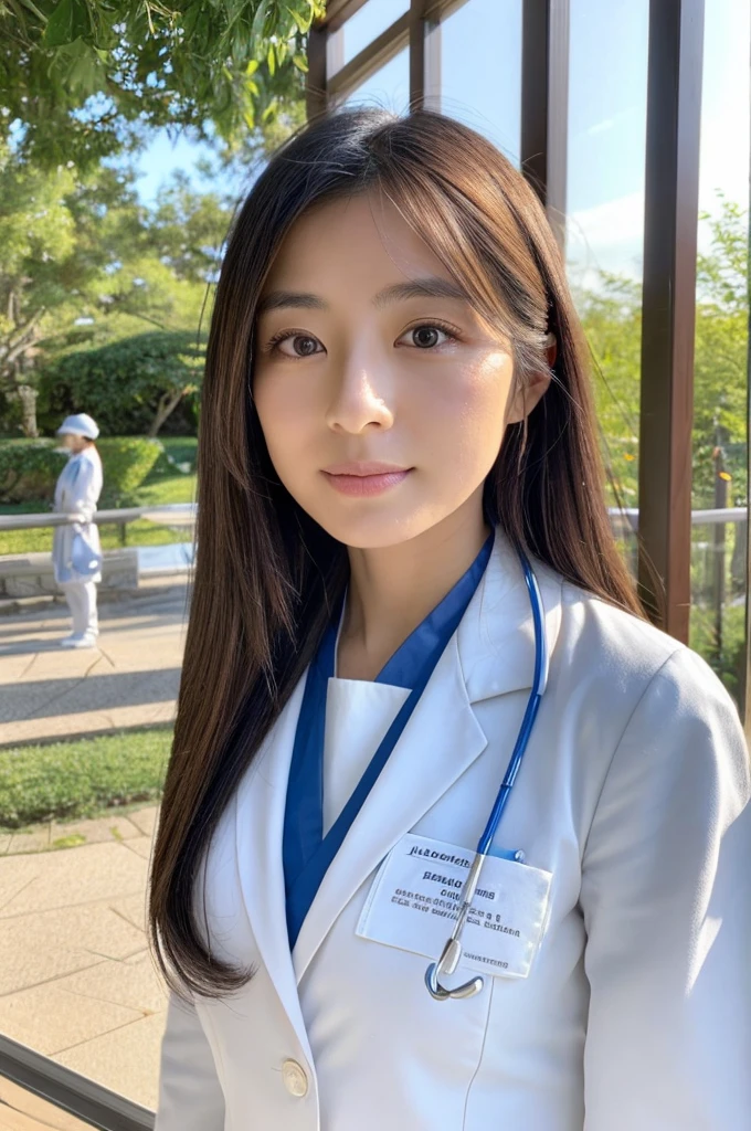 ((Highest quality)), ((masterpiece)), (detailed),Perfect Face,Japanese,Female doctor,White