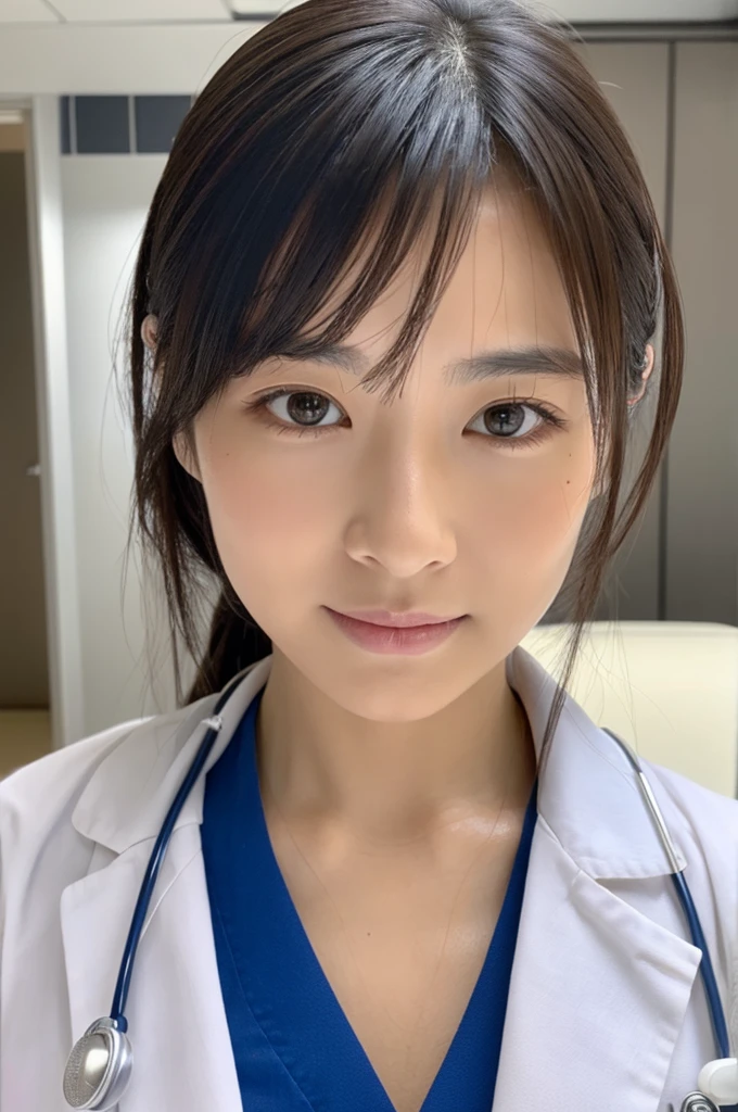 ((Highest quality)), ((masterpiece)), (detailed),Perfect Face,Japanese,Female doctor,White