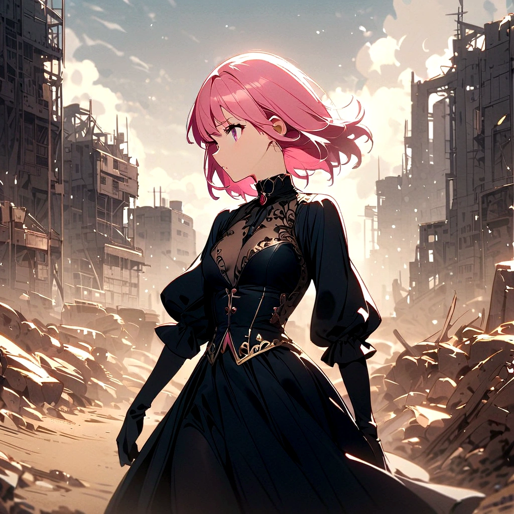 wasteland、Girl with pink hair