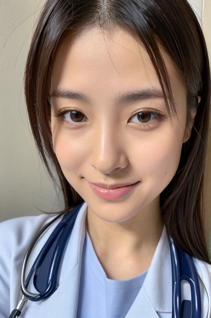 ((Highest quality)), ((masterpiece)), (detailed),Perfect Face,Japanese,Female doctor,White