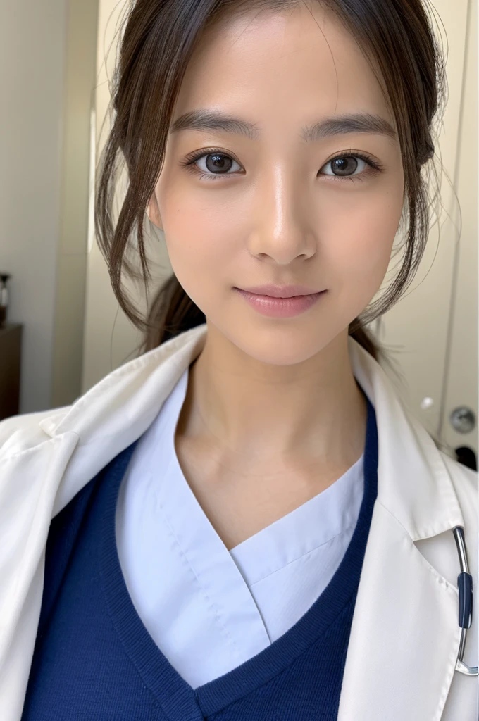 ((Highest quality)), ((masterpiece)), (detailed),Perfect Face,Japanese,Female doctor,White