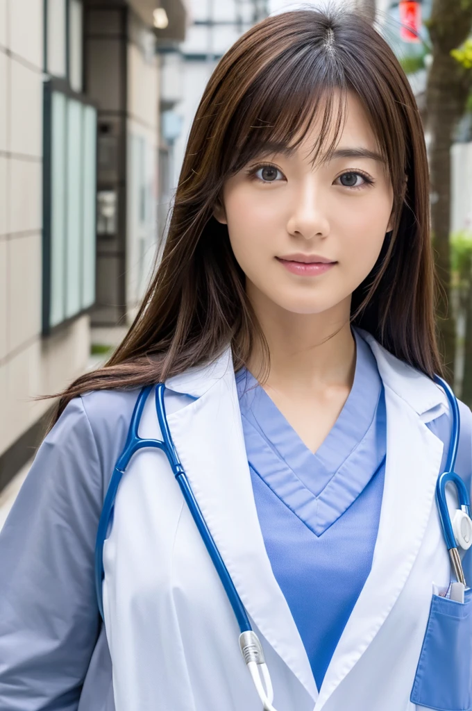 ((Highest quality)), ((masterpiece)), (detailed),Perfect Face,Japanese,Female doctor,White