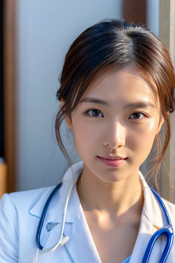 ((Highest quality)), ((masterpiece)), (detailed),Perfect Face,Japanese,Female doctor,White