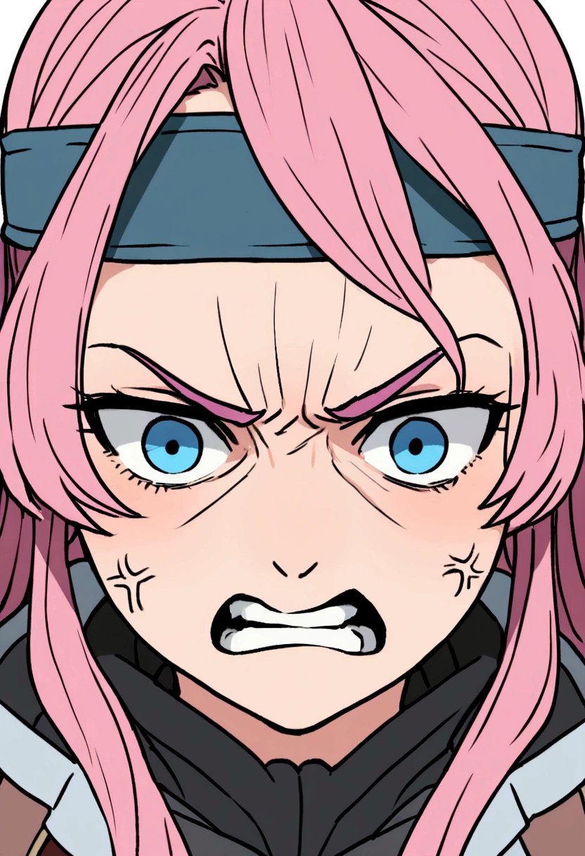２People Women、quarrel、quarrel、Insulting someone、Angry、Pink Hair、Drill Twin、Headband、blue eyes
