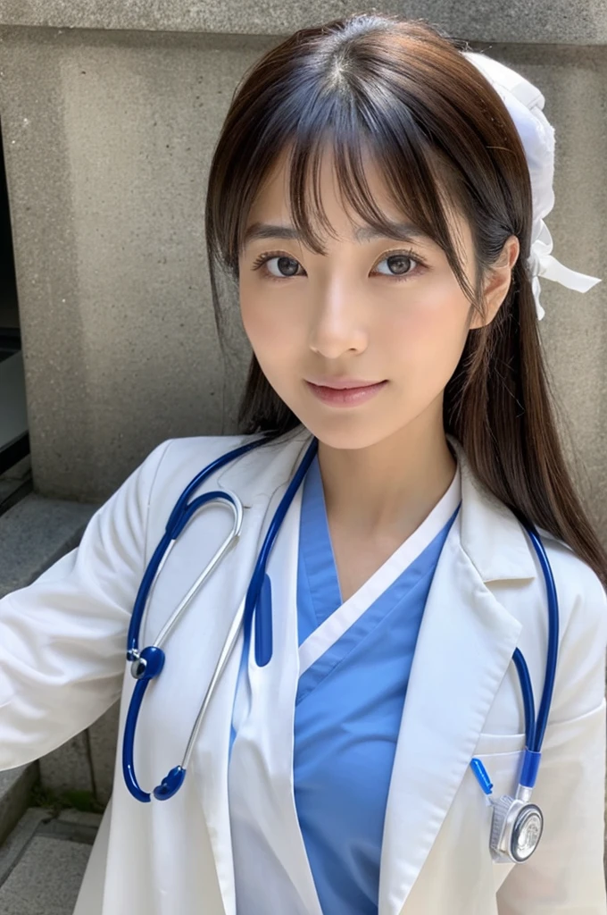 ((Highest quality)), ((masterpiece)), (detailed),Perfect Face,Japanese,Female doctor,White