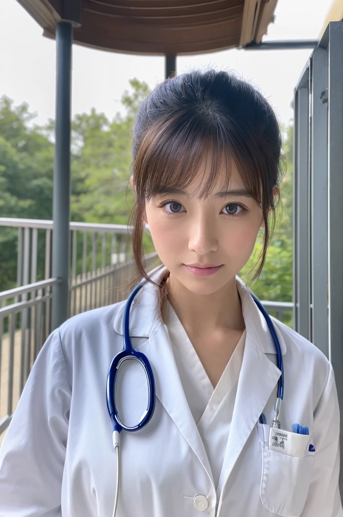 ((Highest quality)), ((masterpiece)), (detailed),Perfect Face,Japanese,Female doctor,White