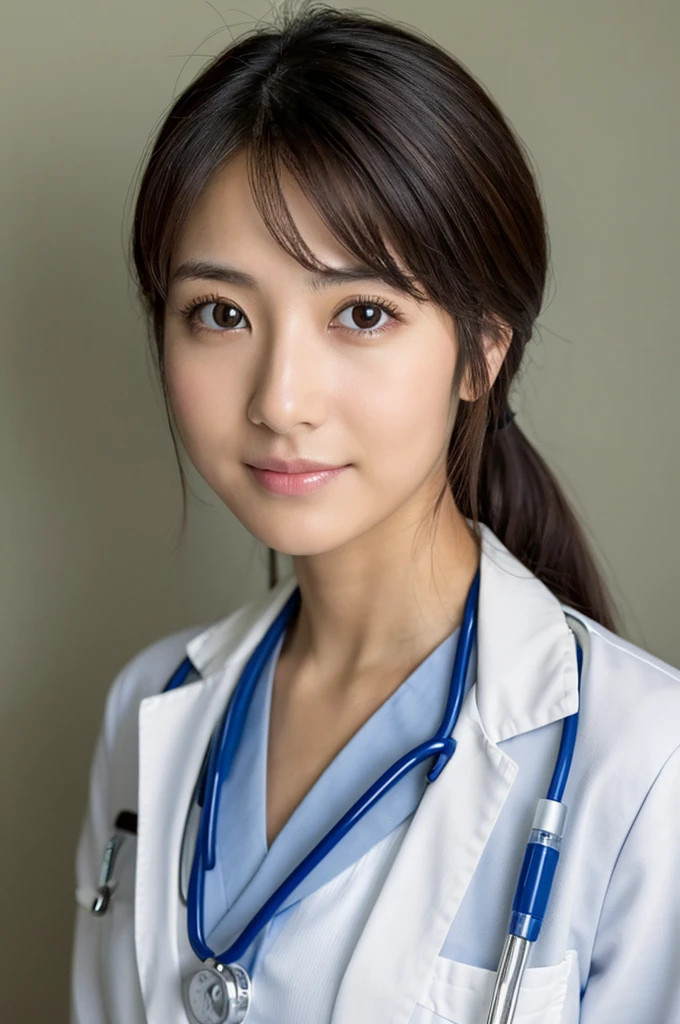 ((Highest quality)), ((masterpiece)), (detailed),Perfect Face,Japanese,Female doctor,White