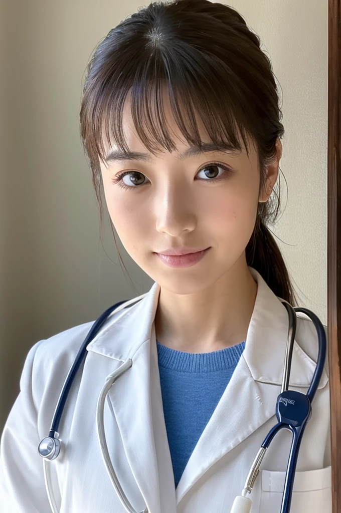 ((Highest quality)), ((masterpiece)), (detailed),Perfect Face,Japanese,Female doctor,White