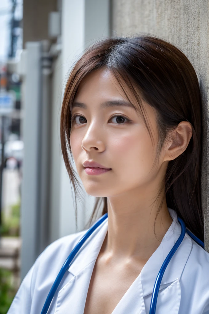 ((Highest quality)), ((masterpiece)), (detailed),Perfect Face,Japanese,Female doctor,White