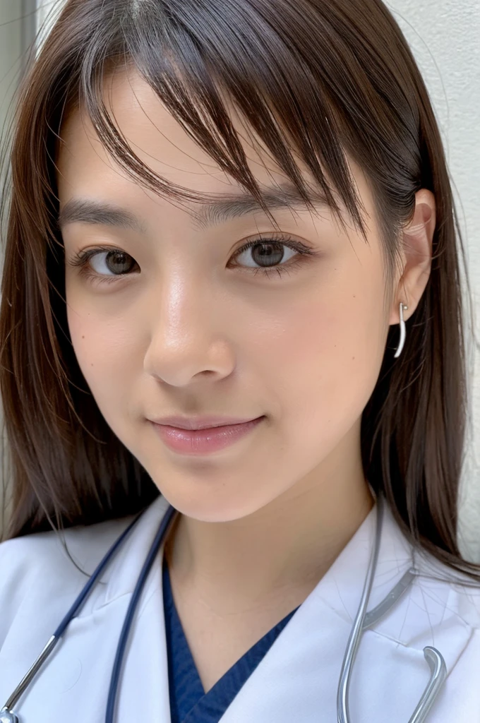((Highest quality)), ((masterpiece)), (detailed),Perfect Face,Japanese,Female doctor,White