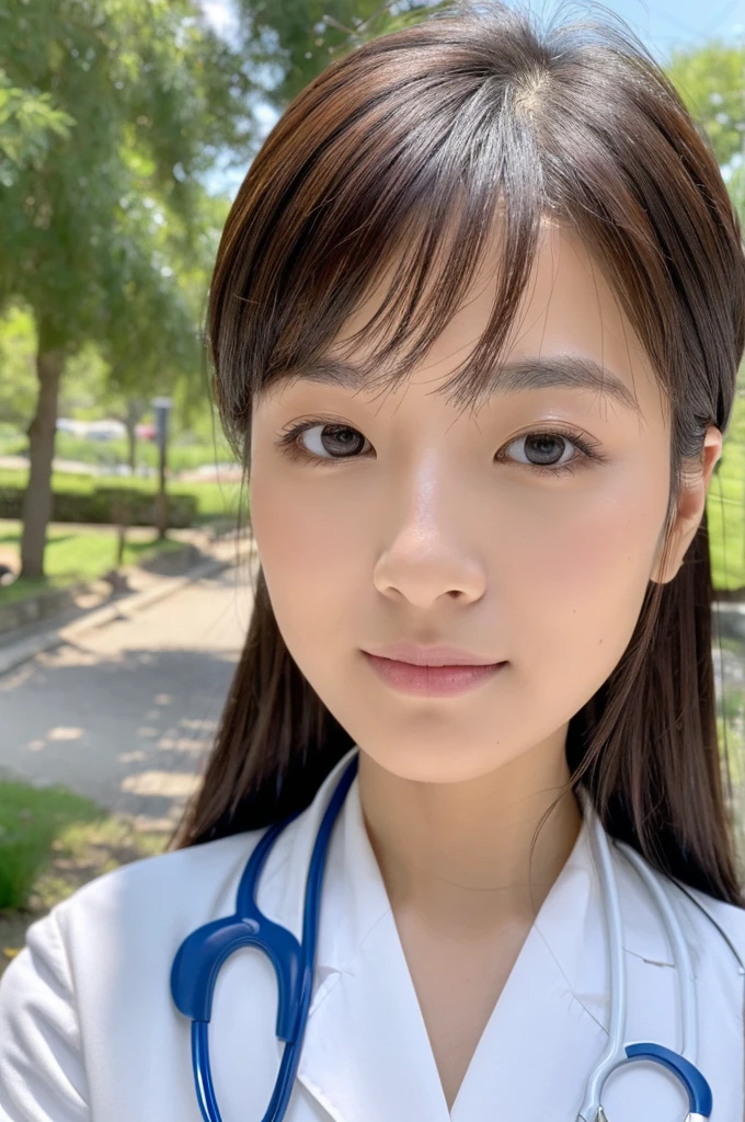 ((Highest quality)), ((masterpiece)), (detailed),Perfect Face,Japanese,Female doctor,White
