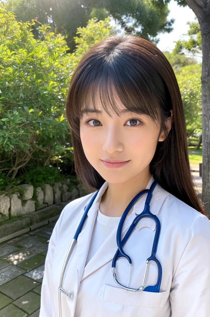 ((Highest quality)), ((masterpiece)), (detailed),Perfect Face,Japanese,Female doctor,White