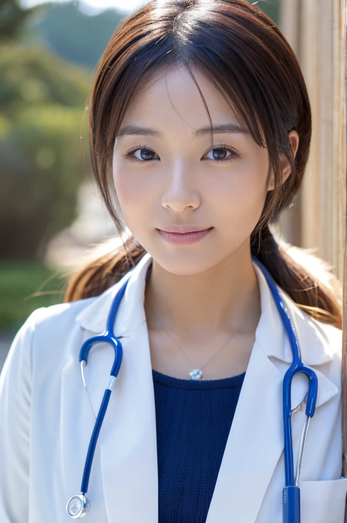 ((Highest quality)), ((masterpiece)), (detailed),Perfect Face,Japanese,Female doctor,White