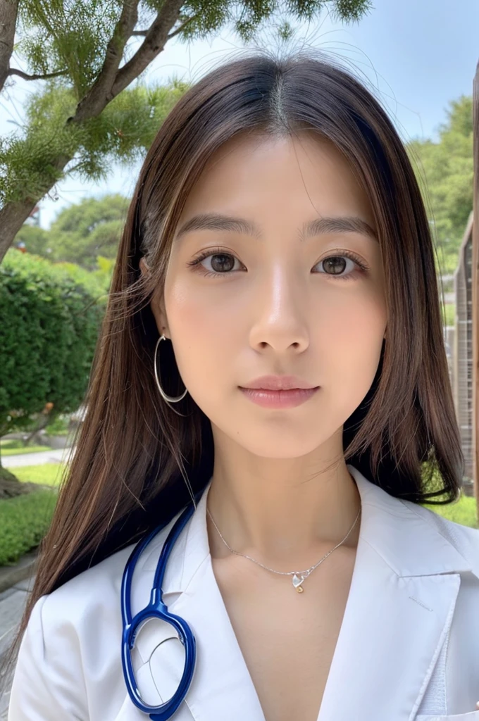 ((Highest quality)), ((masterpiece)), (detailed),Perfect Face,Japanese,Female doctor,White