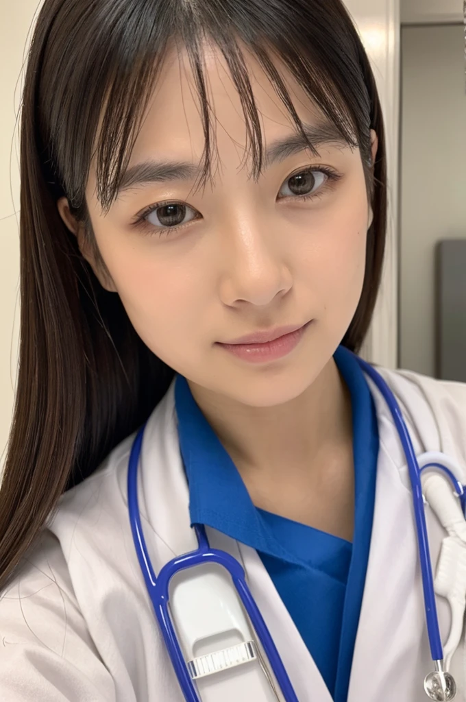 ((Highest quality)), ((masterpiece)), (detailed),Perfect Face,Japanese,Female doctor,White