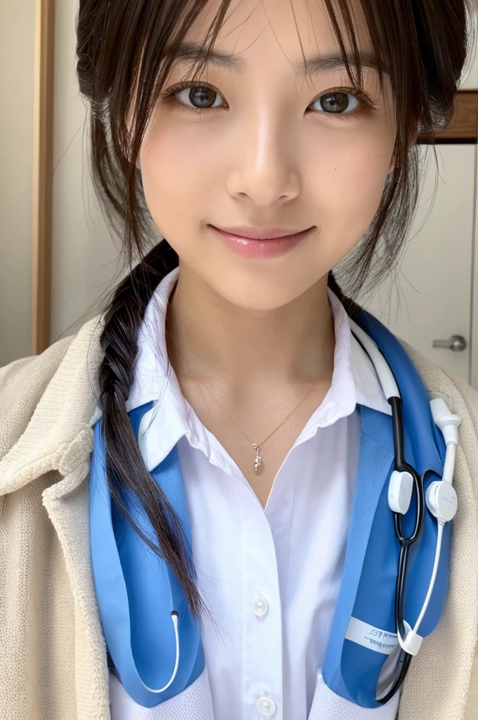 ((Highest quality)), ((masterpiece)), (detailed),Perfect Face,Japanese,Female doctor,White