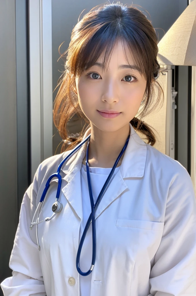 ((Highest quality)), ((masterpiece)), (detailed),Perfect Face,Japanese,Female doctor,White
