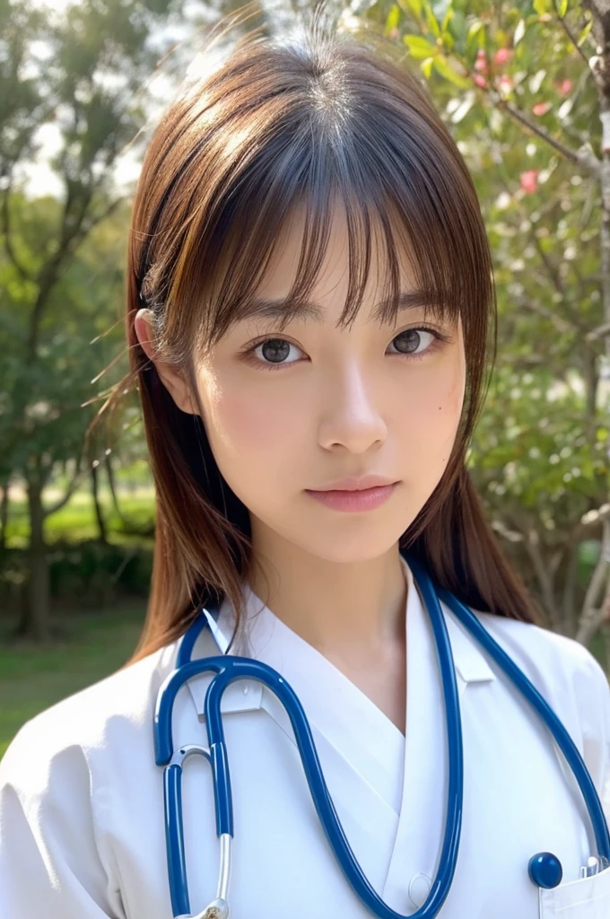 ((Highest quality)), ((masterpiece)), (detailed),Perfect Face,Japanese,Female doctor,White