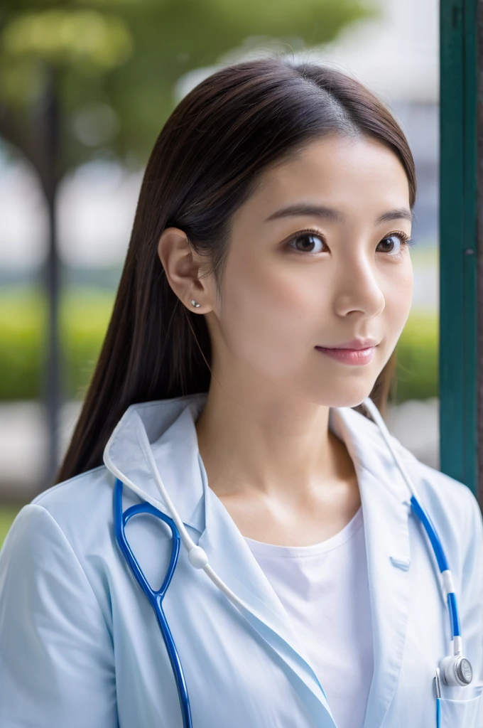 ((Highest quality)), ((masterpiece)), (detailed),Perfect Face,Japanese,Female doctor,White