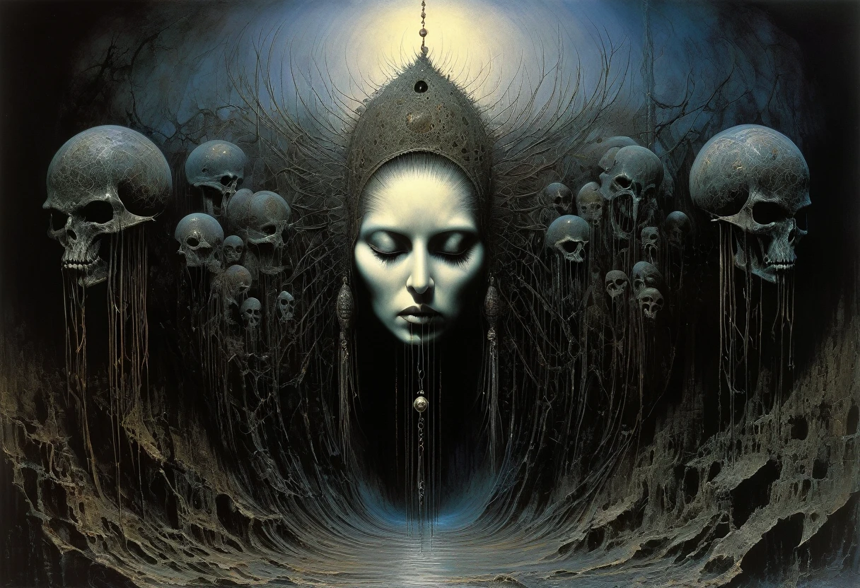 (Masterpiece, best quality), (lo Gothic), Dream Catcher, Vampir, (HG giger, Art by Hermann Nitsch, Beksinski, Dariusz Zawadzki, giger, zdzislaw beksinski)
