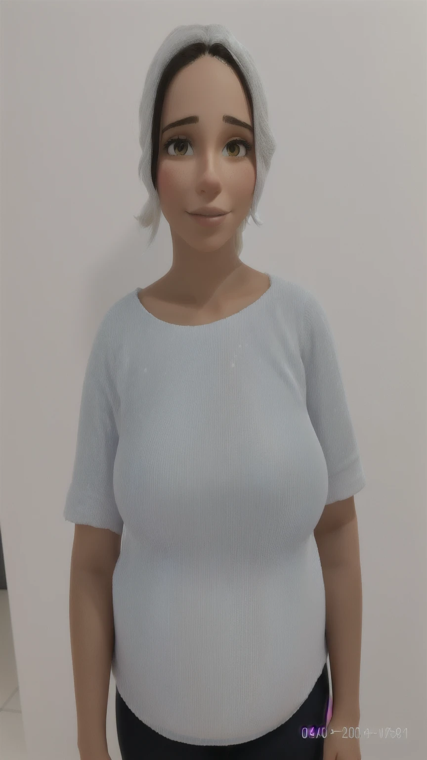 woman standing in front of a white wall with a white wall behind her, 30-year-old woman from cuba, frontal image, powder Nándor Katona, 3 Brazilian mother of 5 years, Foto de uma mulher, malika favre, centre image, 30 year old woman, 30 year old woman, front pose, pilar