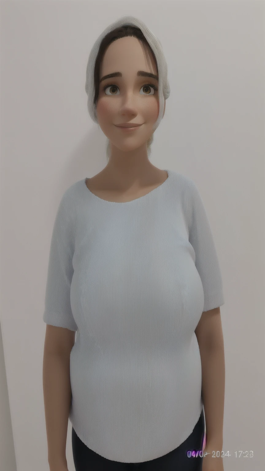 woman standing in front of a white wall with a white wall behind her, 30-year-old woman from cuba, frontal image, powder Nándor Katona, 3 Brazilian mother of 5 years, Foto de uma mulher, malika favre, centre image, 30 year old woman, 30 year old woman, front pose, pilar