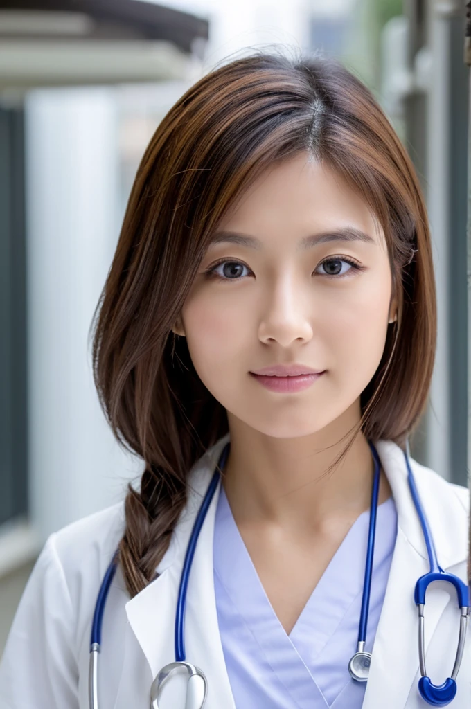 ((Highest quality)), ((masterpiece)), (detailed),Perfect Face,Japanese,Female doctor,White