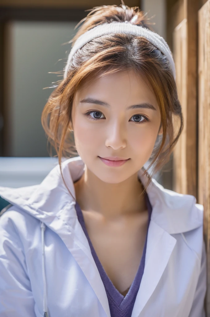 ((Highest quality)), ((masterpiece)), (detailed),Perfect Face,Japanese,Female doctor,White,Beauty