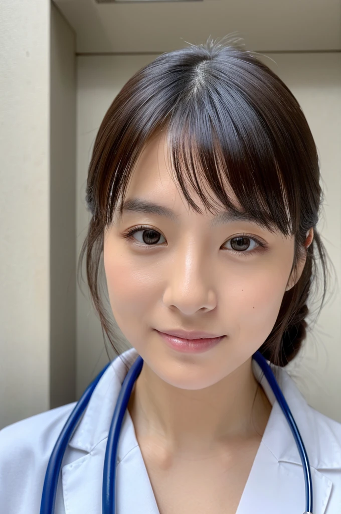 ((Highest quality)), ((masterpiece)), (detailed),Perfect Face,Japanese,Female doctor,White,Beauty