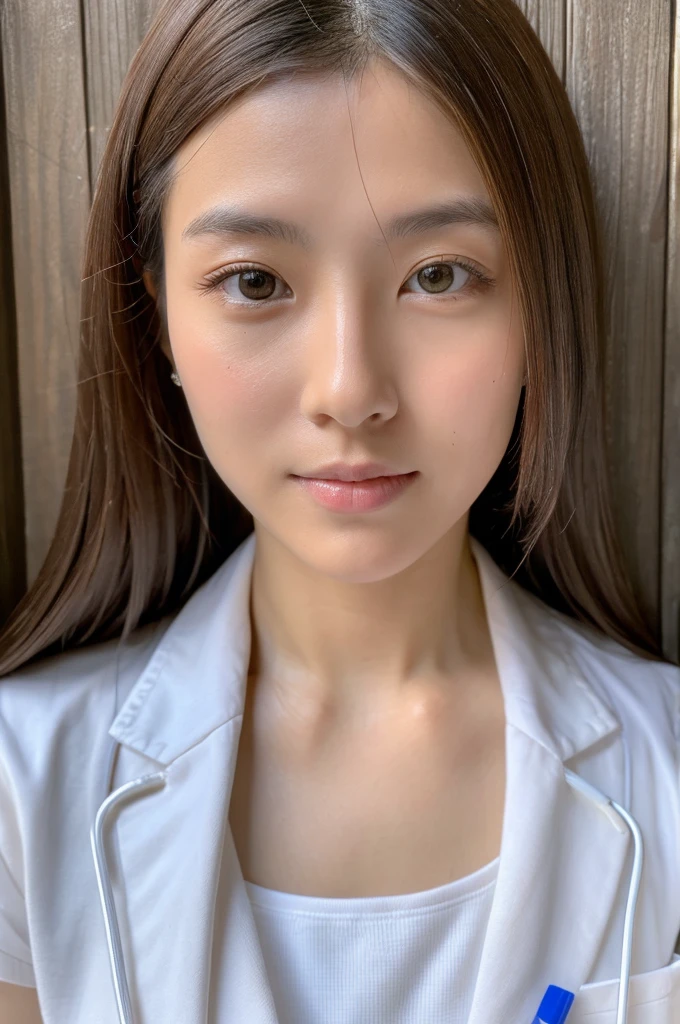 ((Highest quality)), ((masterpiece)), (detailed),Perfect Face,Japanese,Female doctor,White,Beauty