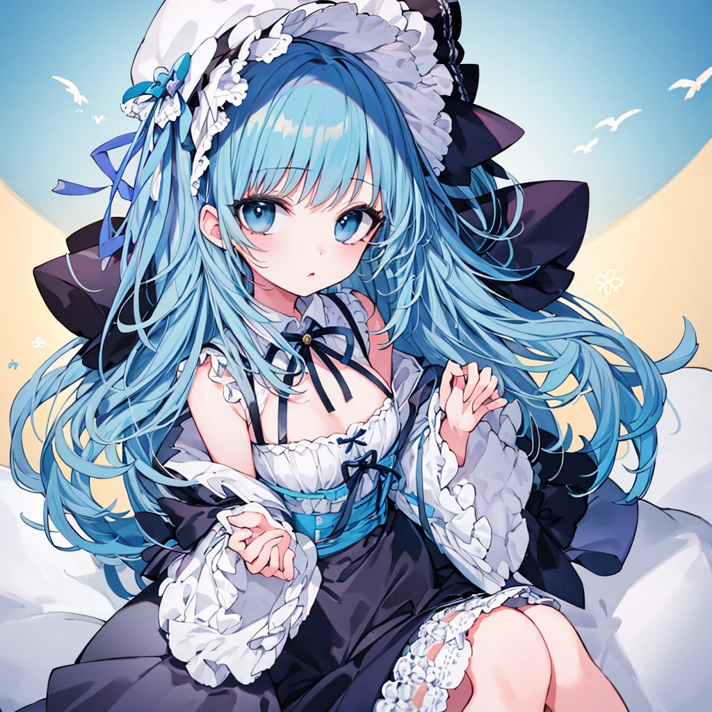 score_9, score_8_up, score_7_up, source_anime,
konosubaaqua, aqua, long hair, blue eyes, hair ornament, very long hair, blue hair, hair rings, single hair ring, hair bobbles,
skirt, shirt, thighhighs, bare shoulders, detached sleeves, white thighhighs, blue skirt, blue shirt, green bow,
indoors, stable, hay, sleeping, blanket,
looking at viewer, cowboy shot, dutch angle, naked, see-through clothing, wet clothing, wet body, shy facial expression 