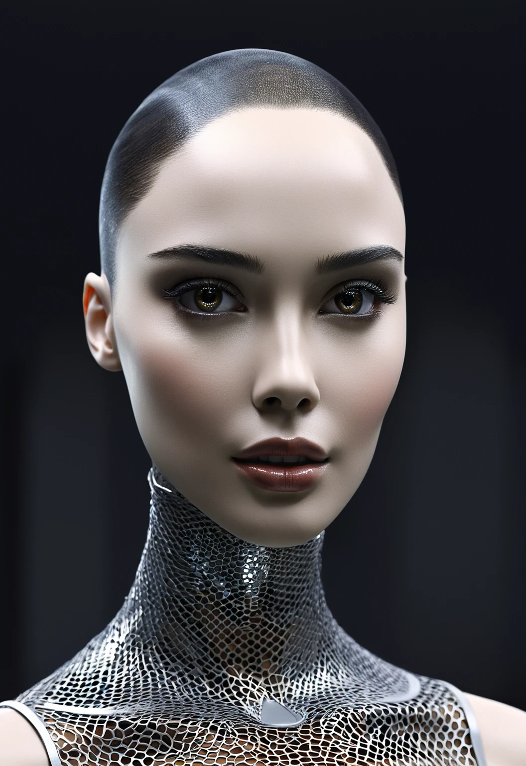 Here is a prompt for creating an image:
"Design a stunning and alluring female humanoid AI robot inspired by the film Ex Machina. The robot should have a face resembling that of an extremely gorgeous lady, with human-like, realistic skin. Ensure that the skin texture is detailed and beautiful, capturing the essence of a woman's beauty intertwined with advanced AI technology."
