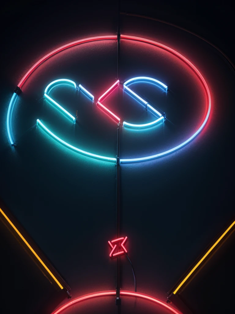 (Neon logo), (red), (blue) and (dark) 