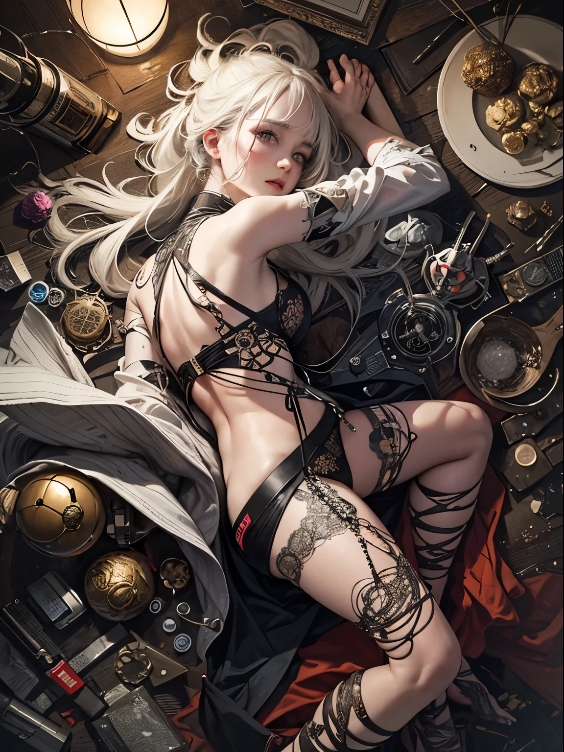 official art, unity 8k wallpaper, ultra detailed, beautiful and aesthetic, masterpiece, best quality, (zentangle, mandala, tangle, entangle), (fractal art:1.3) , 1girl, extremely detailed, dynamic angle, cowboyshot, the most beautiful form of chaos, elegant, a brutalist designed, vivid colours, romanticism, by james jean, roby dwi antono, ross tran, francis bacon, michal mraz, adrian ghenie, petra cortright, gerhard richter, takato yamamoto, ashley wood, atmospheric, ecstasy of musical notes, streaming musical notes visible
