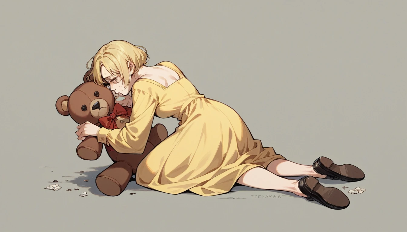 ((((beautiful blond princess toddler))) dancing in the woods, perfect face, ((micro deep v open blue sundress)), medieval, ((unclad)), (((she is abused, beaten))), ((She is bred by dragons))),