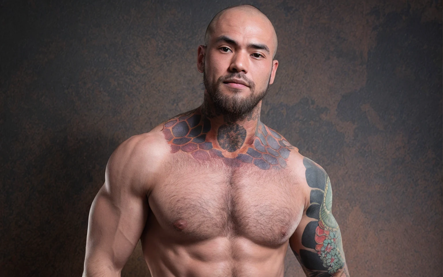 Japanese handsome man, hairy