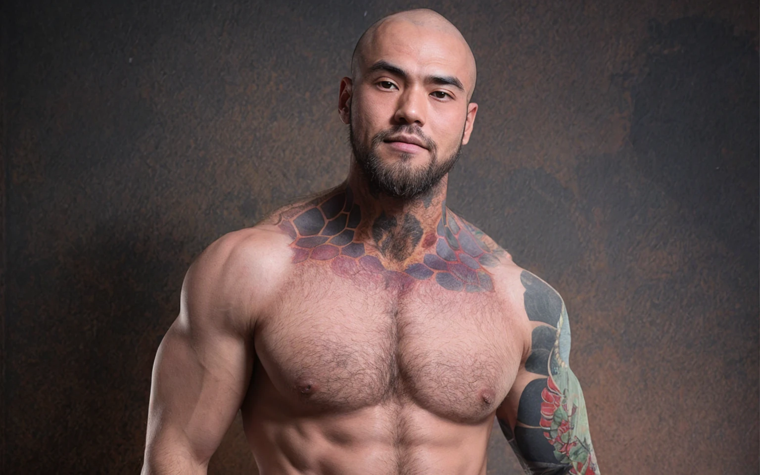 Japanese handsome man, hairy