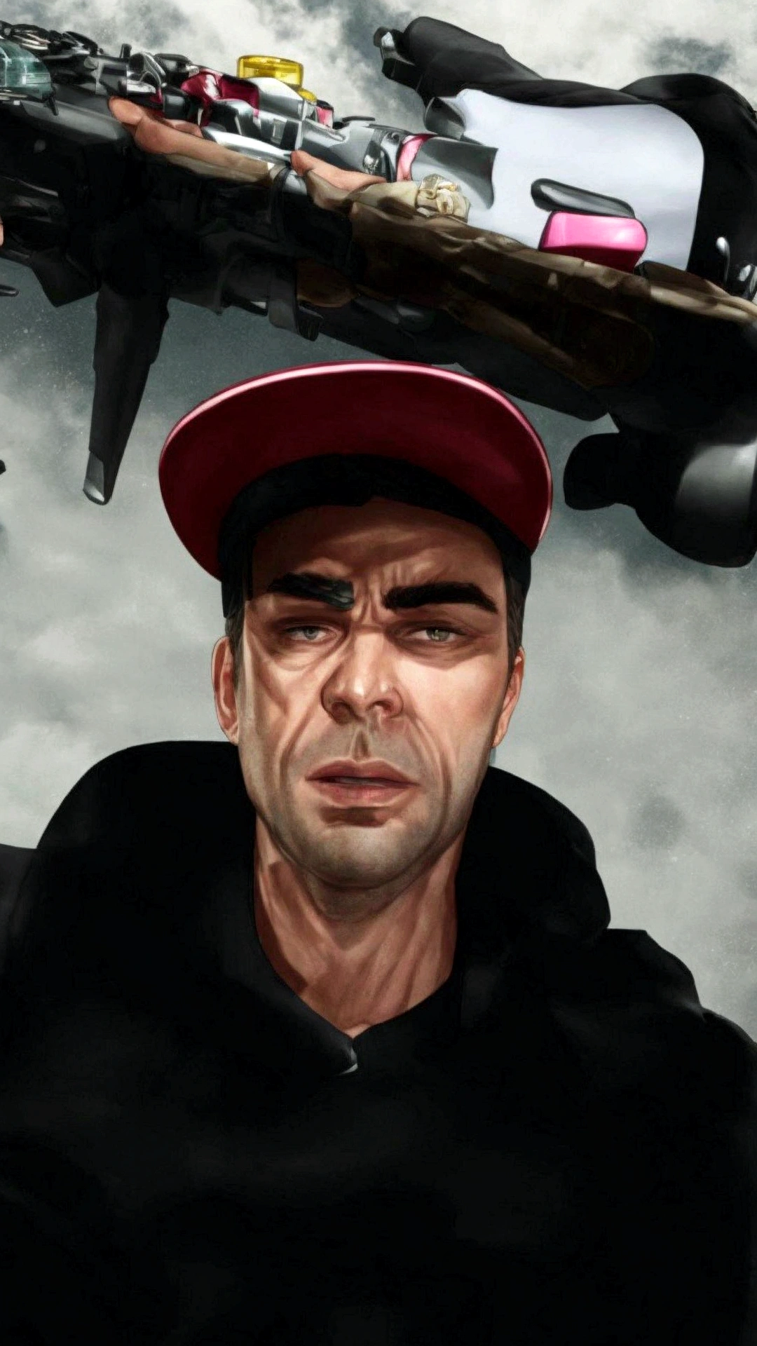 make this photo look like the cover of gta 5 identical to gta 5 with game details and every image designed as if it were gta 5 4k quality