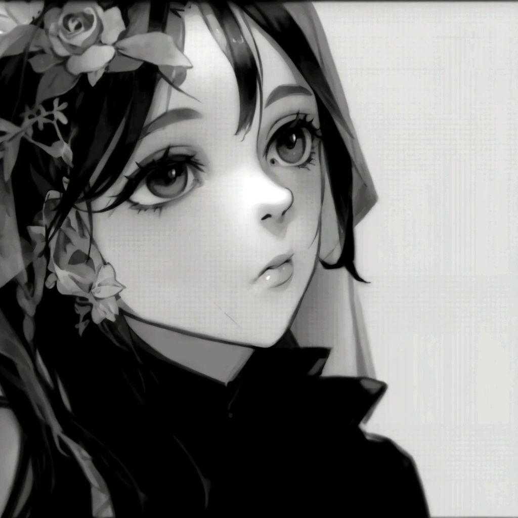 beautiful girl, black hair, gray eyes, cool, office, discreet, elegant, attractive, magical, manhwa, beautiful dress