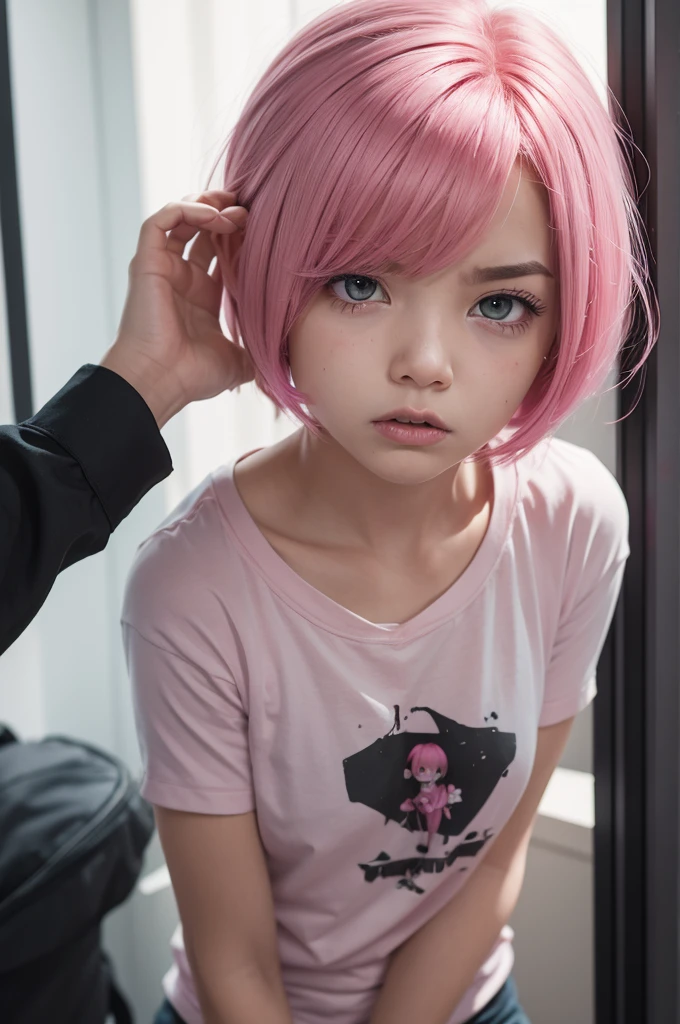Inside Out Angry Mind with Pink Hair