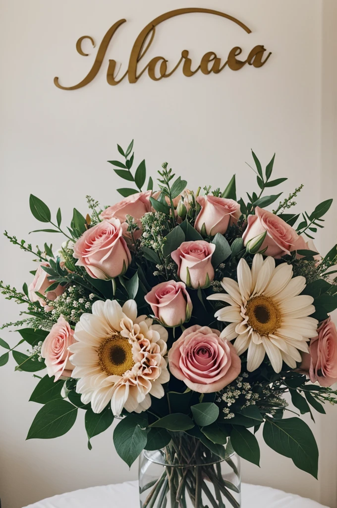 Decorate the name Luisa with flowers
