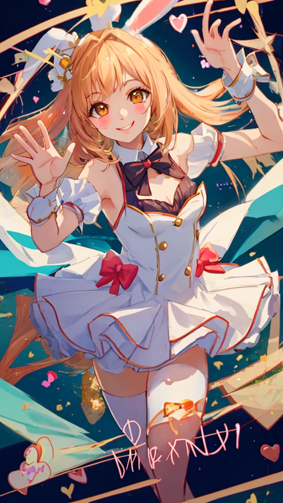 bunny girl Beauty smile Looking at me Waving