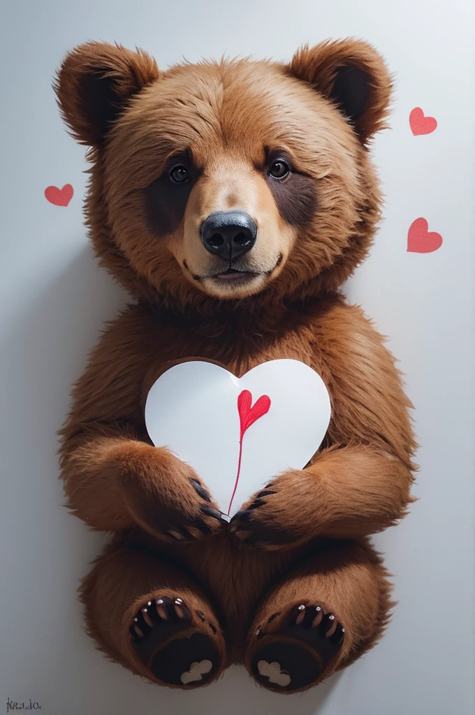 Bear drawings with heart