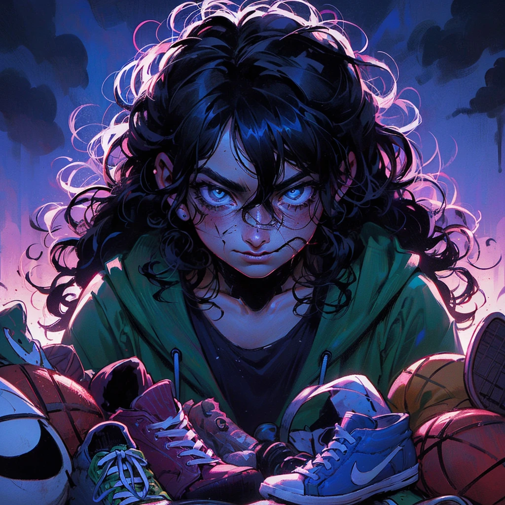 a close up of a person with blood on their face, manga cover, neon pink, mysterious black slime, 🎀 🪓 🧚, by Xiao Yuncong, tiktok, horrified expression, glitchpunk