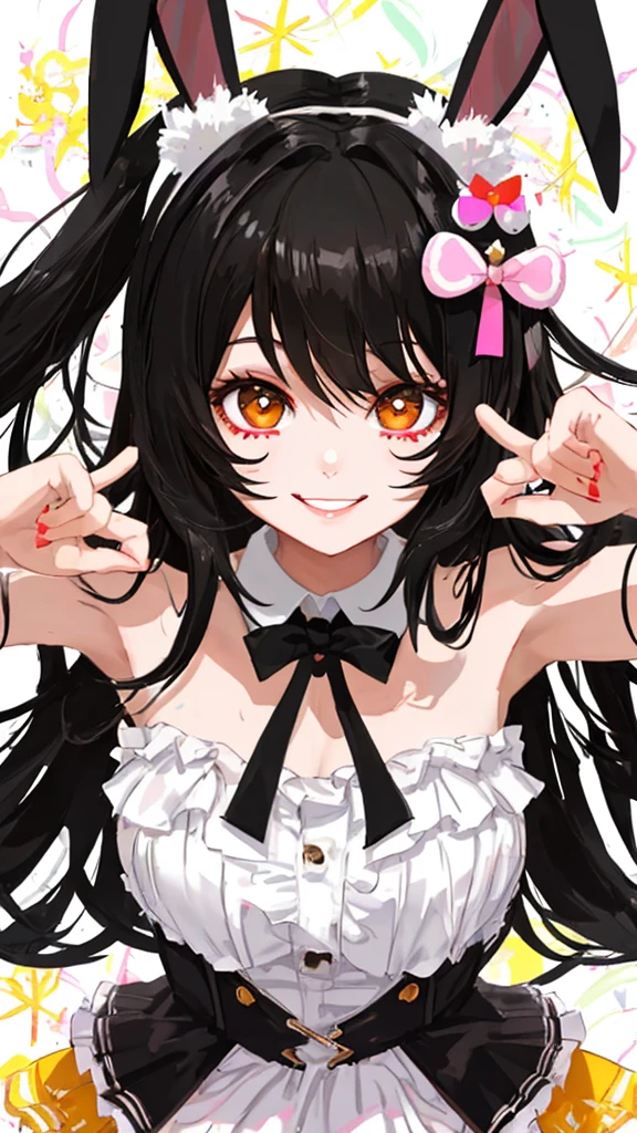 bunny girl Black Hair Beauty smile Looking at me Model pose