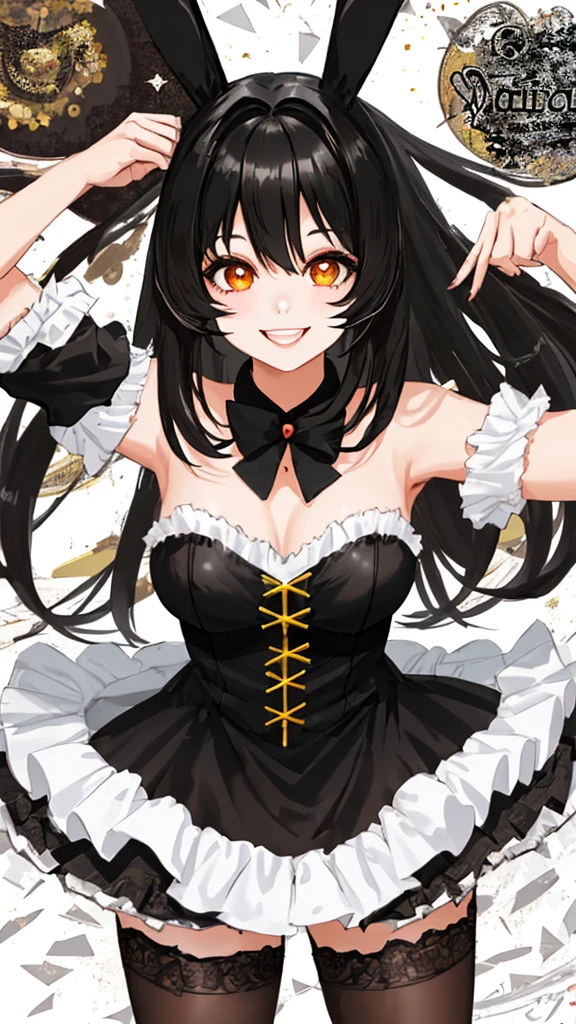 bunny　girl　Black Hair　Beauty　smile　Looking at me　Model pose