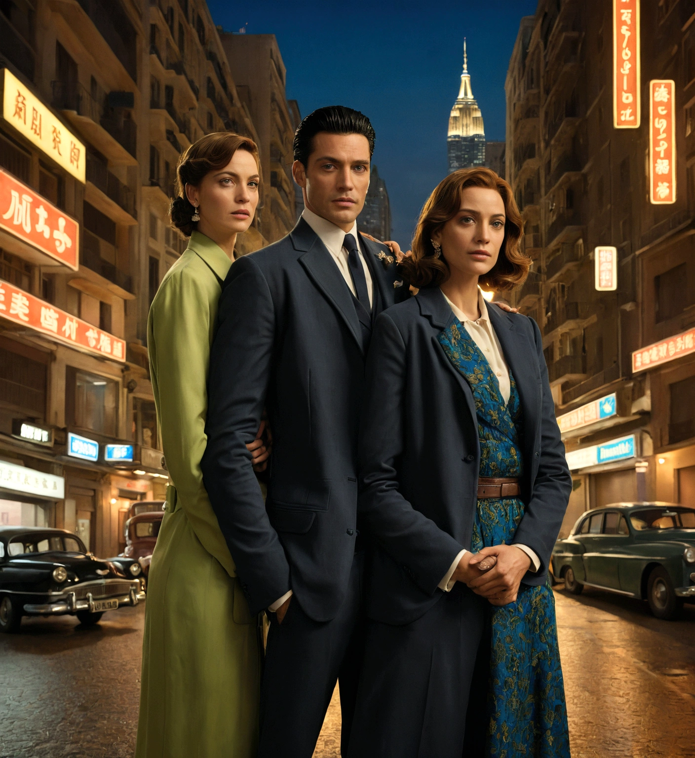 The cover features a nighttime urban scene, a dark street in a big city with shadows from skyscrapers and neon lights in the background, evoking an environment of mystery and danger. Em primeiro plano, a protagonist couple stands out: The man, dressed in a dark suit and casually with a coat over the shoulder, exudes confidence and authority. The woman next to you is elegantly dressed, with a dress that combines sophistication and determination, perhaps discreetly holding a gun.
The couple's pose denotes closeness and tension, looking intensely at each other or out of the hood, suggesting a deep connection and an alliance against imminent challenges. Graphic elements complement the scene, as the title "Bound to the Mob" in bold and elegant letters, evoking a tone of mystery and danger. Subtle details of mafia symbols, how banknotes in the background and a vintage car add layers of context to the environment.
This visual composition not only captures the essence of a mob romance, but also attracts readers with a powerful and intriguing aesthetic."
I hope this description helps you create a visually impactful cover for your novel. "Bound to the Mob"