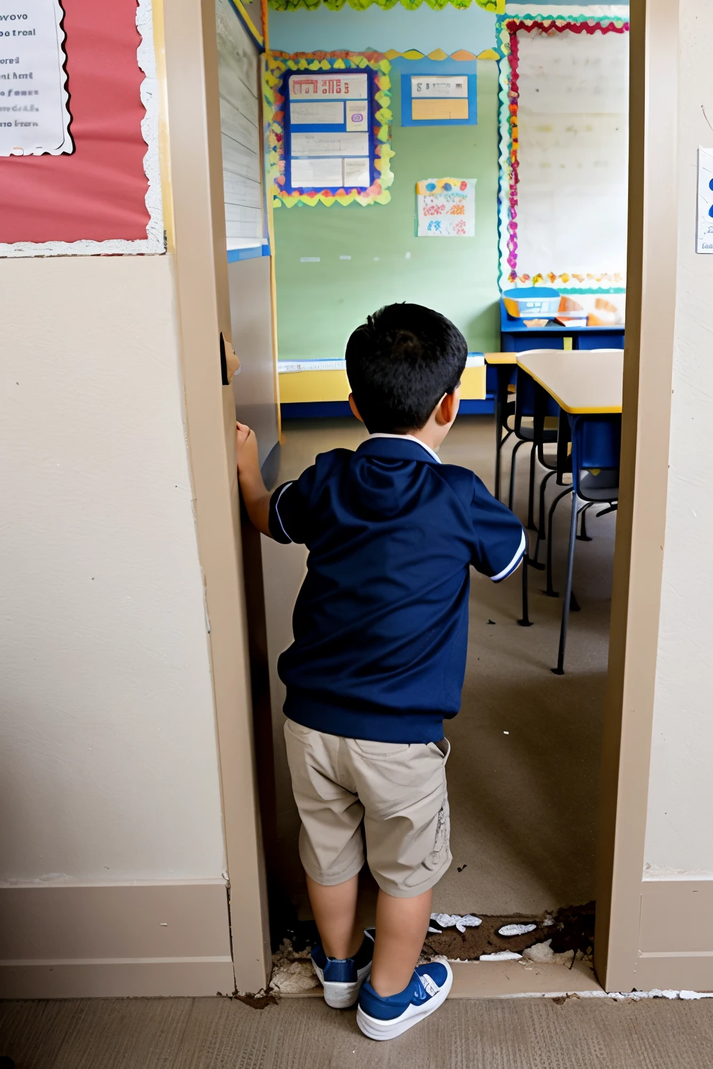 A 6-year-old boy crashes into the walls of his school classroom and injures himself. Only obeys orders when limits are set.